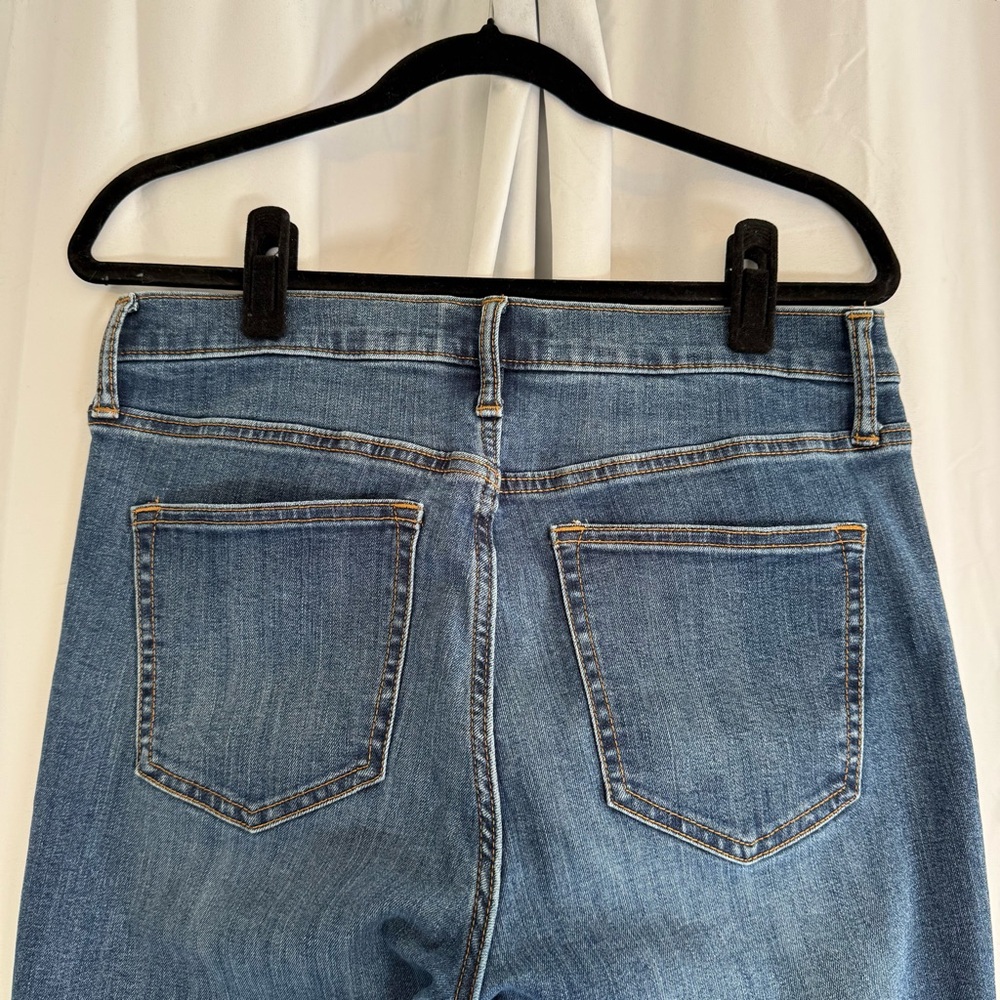 GAP High Rise Distressed Skinny Jeans Blue Ankle 30R - Picture 7 of 9